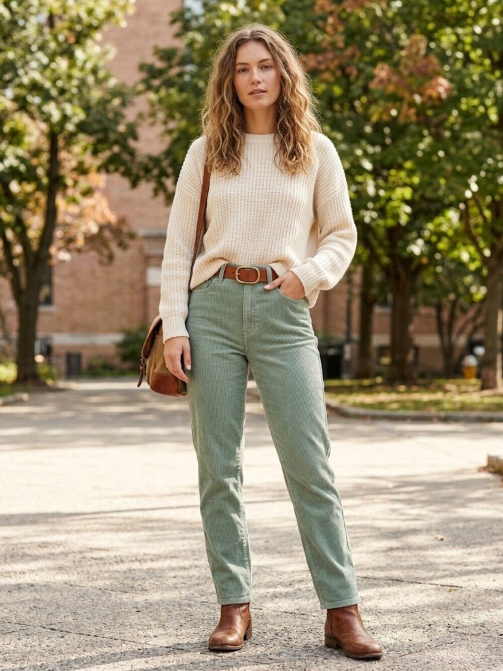 PacSun Green Corduroy Mom Jeans Size 24 Straight Leg 100% Cotton Y2K